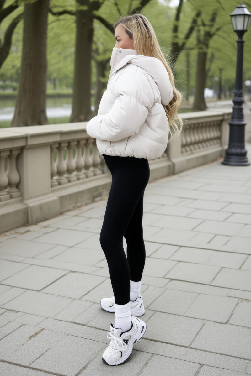 Oyster Hooded Short Puffer Coat Oyster Hooded Short Puffer Coat