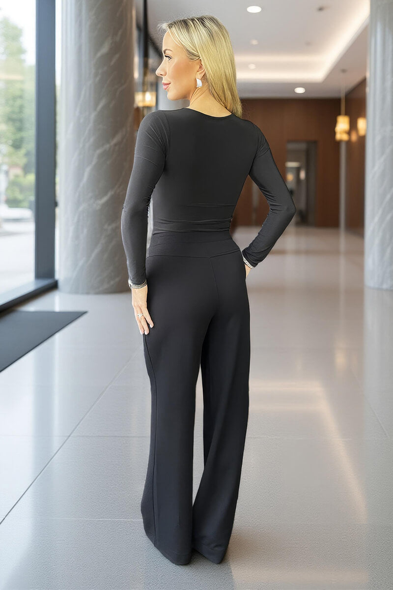 Black High Waist Wide Leg Trousers Black High Waist Wide Leg Trousers