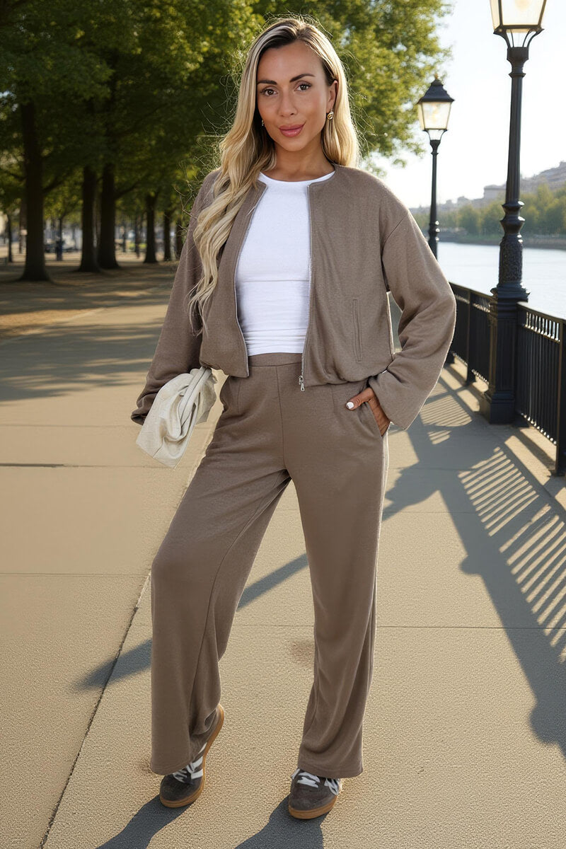 Mocha Wide Leg Soft Trousers Mocha Wide Leg Soft Trousers